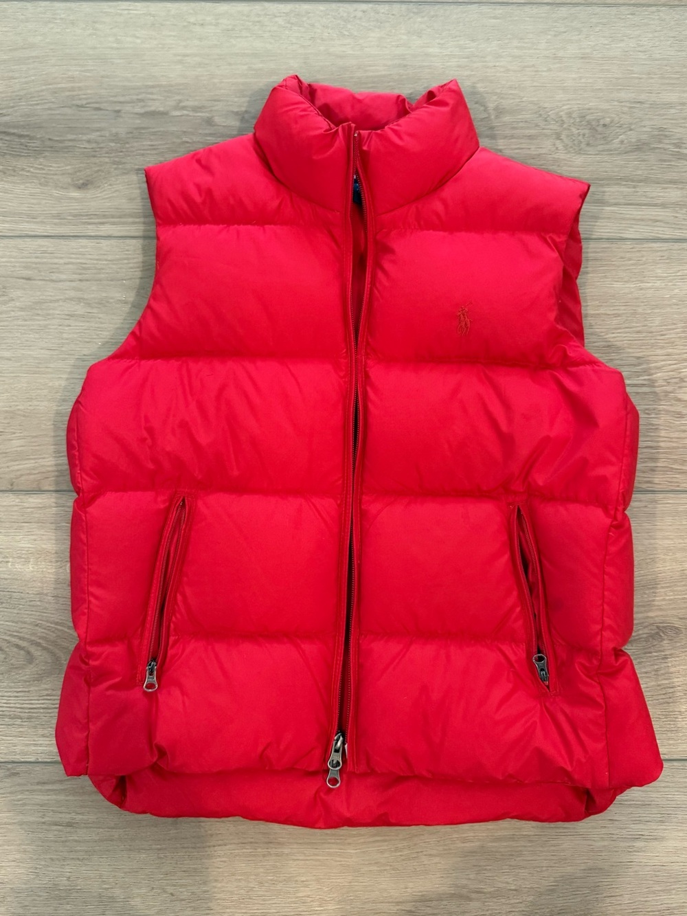 Ralph Lauren Bright Red Quilted Down Vest